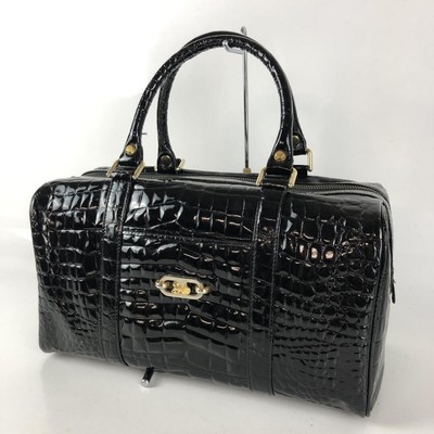 CELINE Boston bag Women's Bag Leather Black