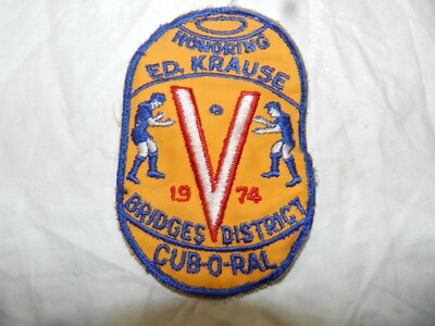 Lot 40 - Boy / Cub Scout Patch - 1974 V Bridges District Cub-O-Ral - Ed. Krause