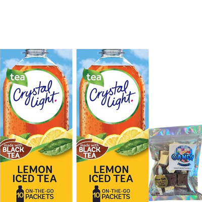 Crystal-Light On The Go Drink Mix 2 Pack of 10pck/0.13oz (Lemon Iced Tea)