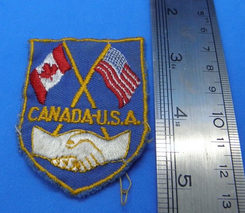 USA & Canada Patch North American Allies - Vintage Voyageur Brand 85V8 - Picture 3 of 3