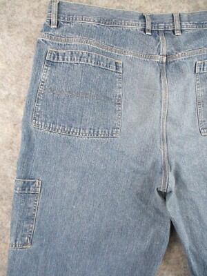 【AAKE】CARPENTER BLUE DENIM Arizona Carpenter Jeans Mens 42x36 Blue Denim Straight