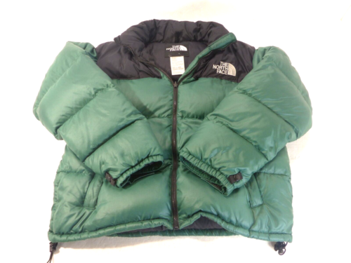 Vintage Men's The North Face Nuptse 700 Down Puffer Jacket Green Size Large