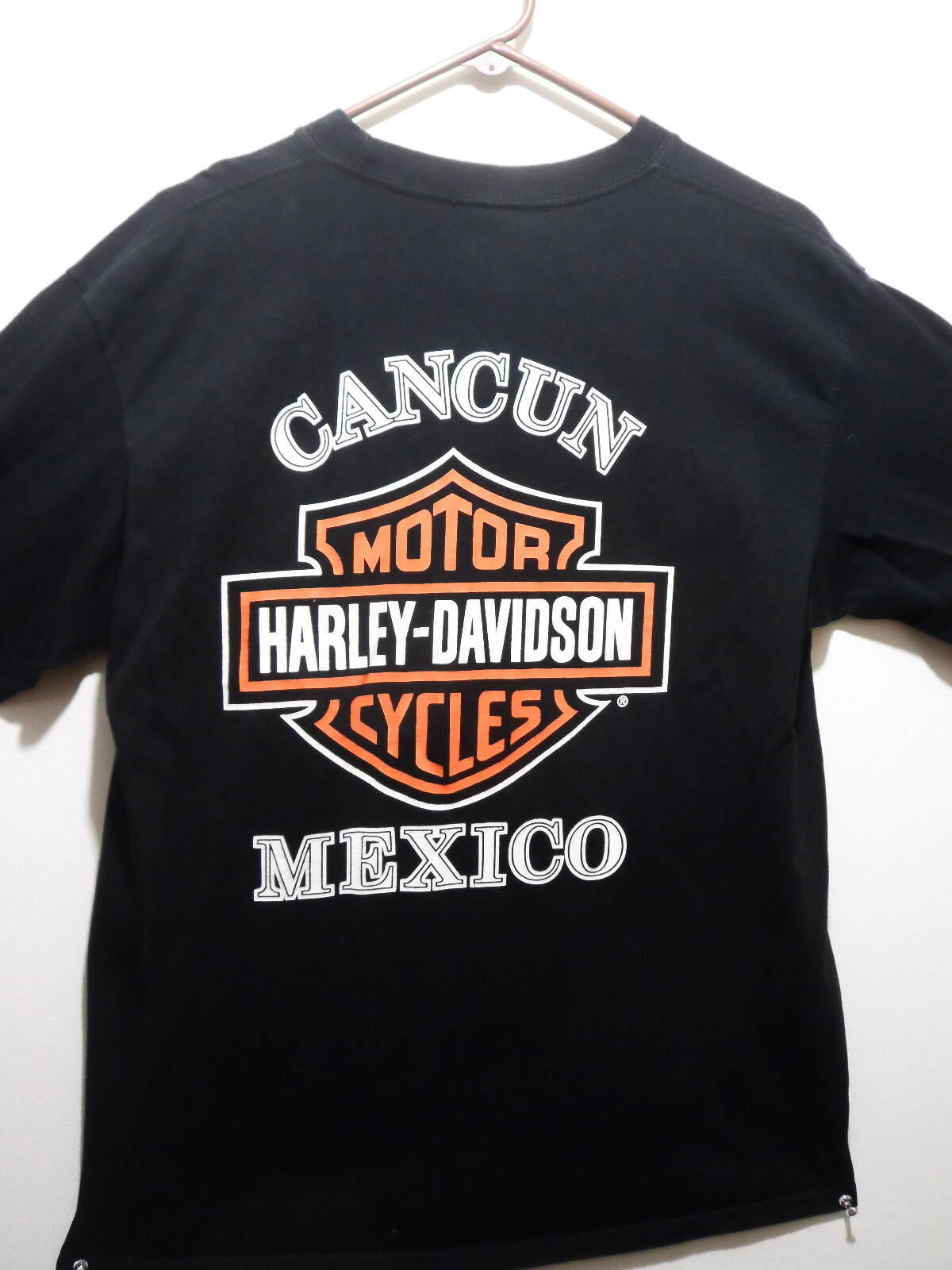 Harley Davidson Mens Cancun Mexico T Shirt L Black Sh… Gem
