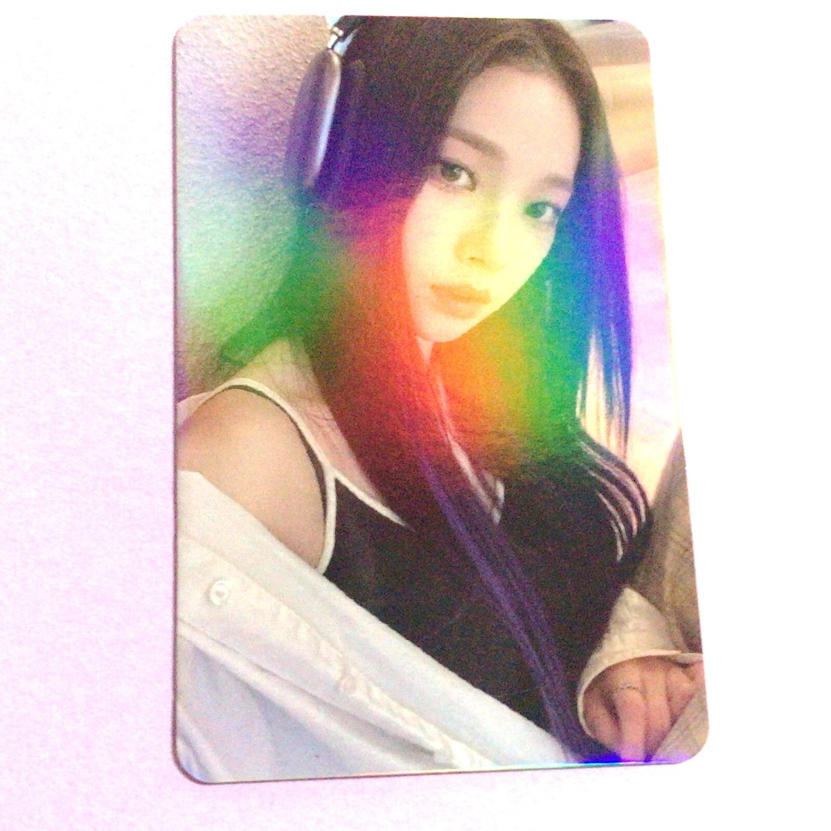 KARINA Aespa TCG 0411 Black hair headphones Foil KPOP IDOL CARD | eBay