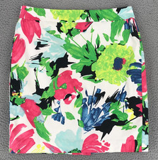 Ann Taylor Pencil Skirt Size 8P Lined Multicolor Floral