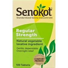 Senokot Regular Strength Natural Vegetable Laxative Tablets 100 tablets EXP11/26