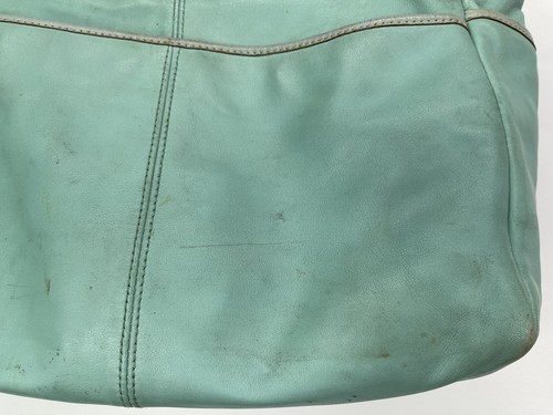 Coach Purse Handbag East West Leather Tote Laguna Blue - Picture 7 of 11