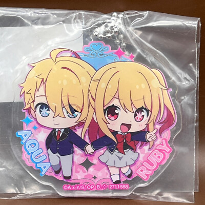Aqua Ruby Oshi no Ko Acrylic Key Chain Acrylic Mascot Strap Bandai Japan Cute