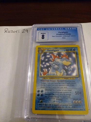Feraligatr 2000 P.M. Neo Genesis Holo #4/111 CGC 8