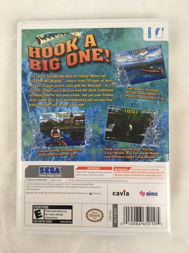 Sega Bass Fishing Nintendo Wii con custodia e manuale testato funziona bene - Foto 2 di 5