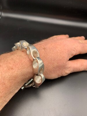 Riesiges Sterling Silber Gliederarmband 