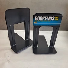 LOT of 4 sets - MMF Industries 9" Standard Economy Industrial Steel Bookends
