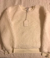 NWT Teens A New Day Fuzzy Sweater in Cream Size M Med