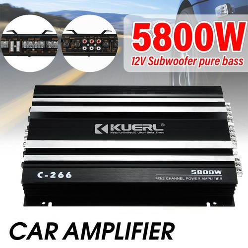 5800W 12V Auto 4 Kanal Amplifier Subwoofer Endstufe HiFi Audio Verstärker Bass - Bild 2 von 12