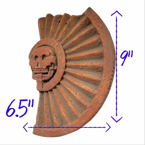 Todesscheibe, El Sol Muerto, Sonnenskulptur umgeben von Sonnenstrahlen, aztekische Replik - Bild 2 von 8