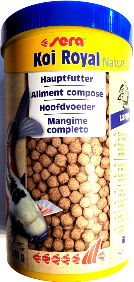 sera Koi Royal Nature Large 25 cm, 1000 ml 270g MHD: 04.2026 Hauptfutter