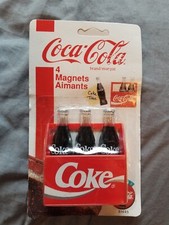 Vtg Magnet Coca Cola "Coke" 3 Bottles Red Refrigerator 1995 NOS Original Pkg