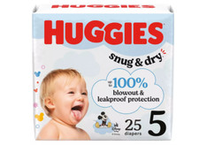 Huggies Snug  Dry Baby Disposable Diapers - Size 5 - 25ct
