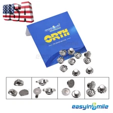 10PCS Dental Orthodontic Lingual Buttons Bondable round/rectangular Mesh Base