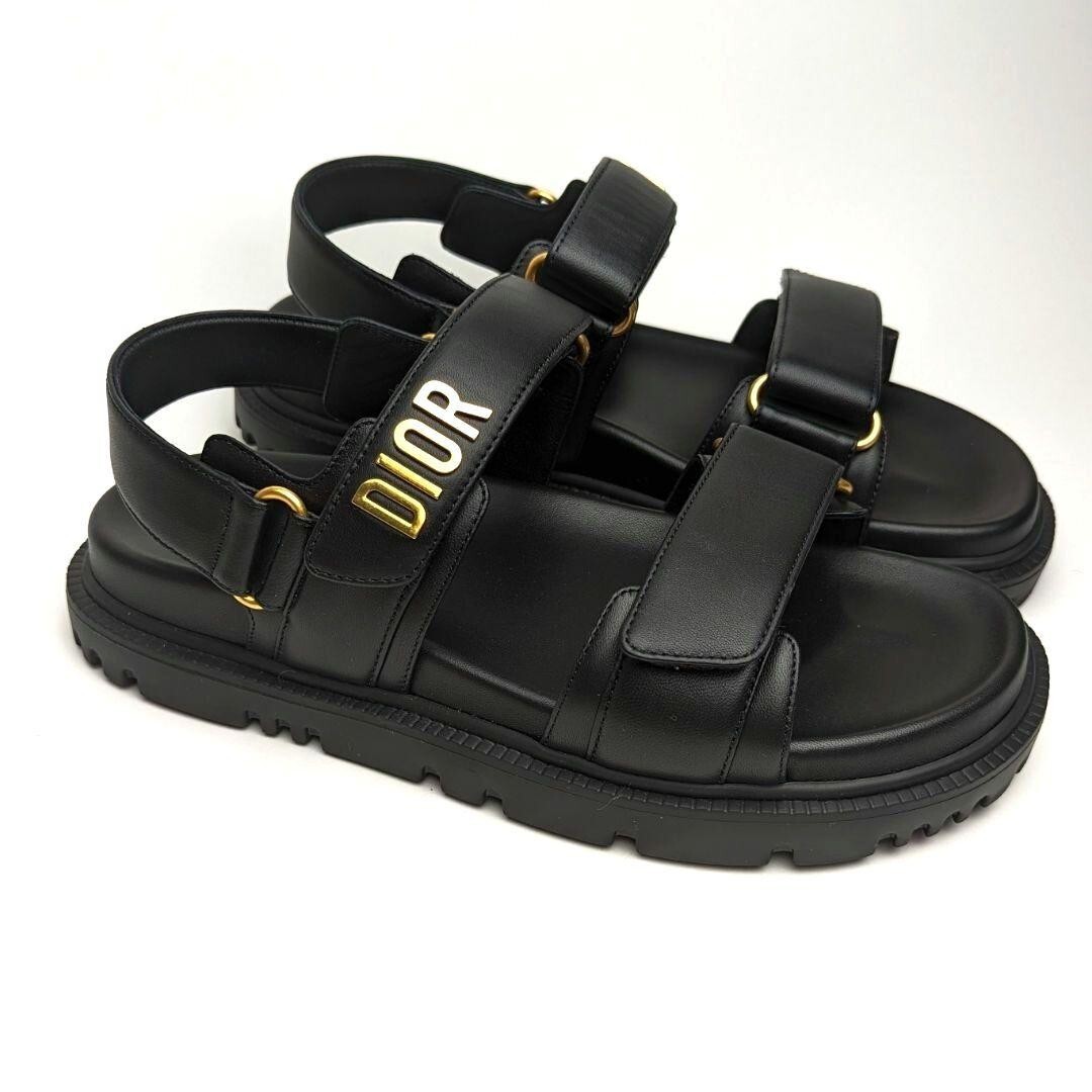 Authentic Dior Act Sandals size 36 Black Lambskin | eBay