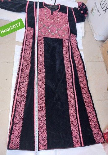 Vintage traditionelles palästinensisches jordanisches Stickerei Kleid Hochzeit handgefertigt - Bild 7 von 19