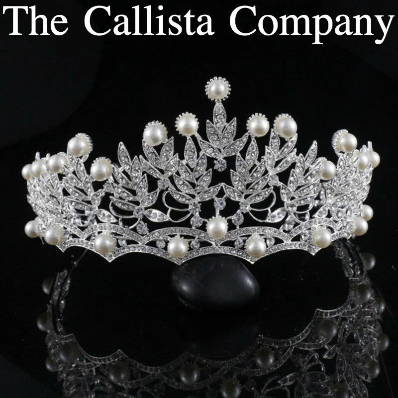 THE CALLISTA COMPANY, TIARA GENUINO CRISTAL DE IMITACIÓN AUSTRIACO Y PERLA (PLATA) Foto 2 de 4