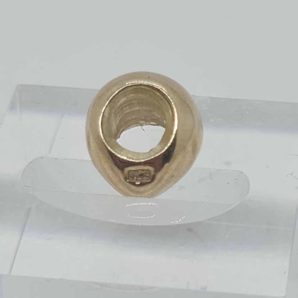 Dije de cuentas de corazón enchapado en oro grande de plata de ley 925 Lovelinks GC usado Foto 4 de 4