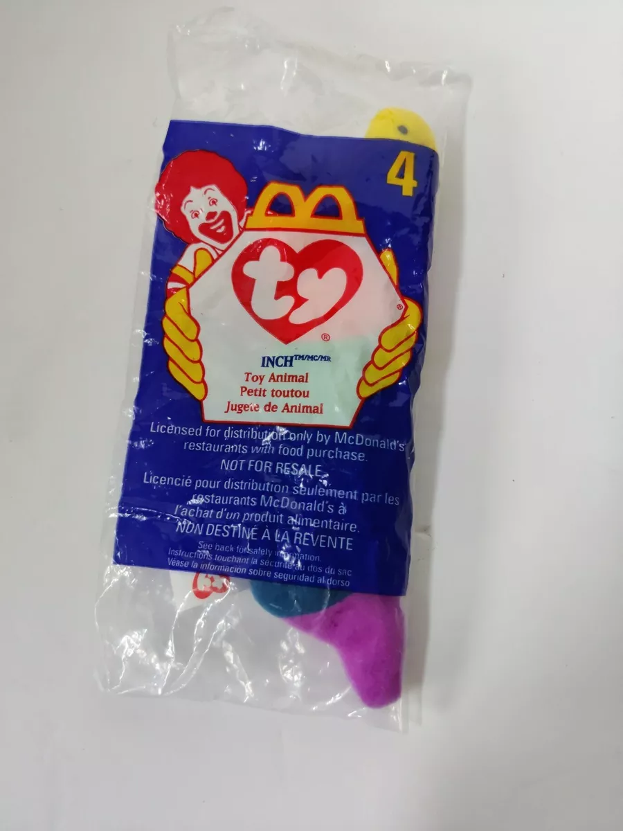 McDonalds Happy Meal Ty Teenie Beanie Baby INCH THE WORM New In Original Bag