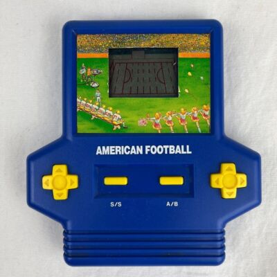 American Football Electronic Handheld Game Blue Vintage Tested Works