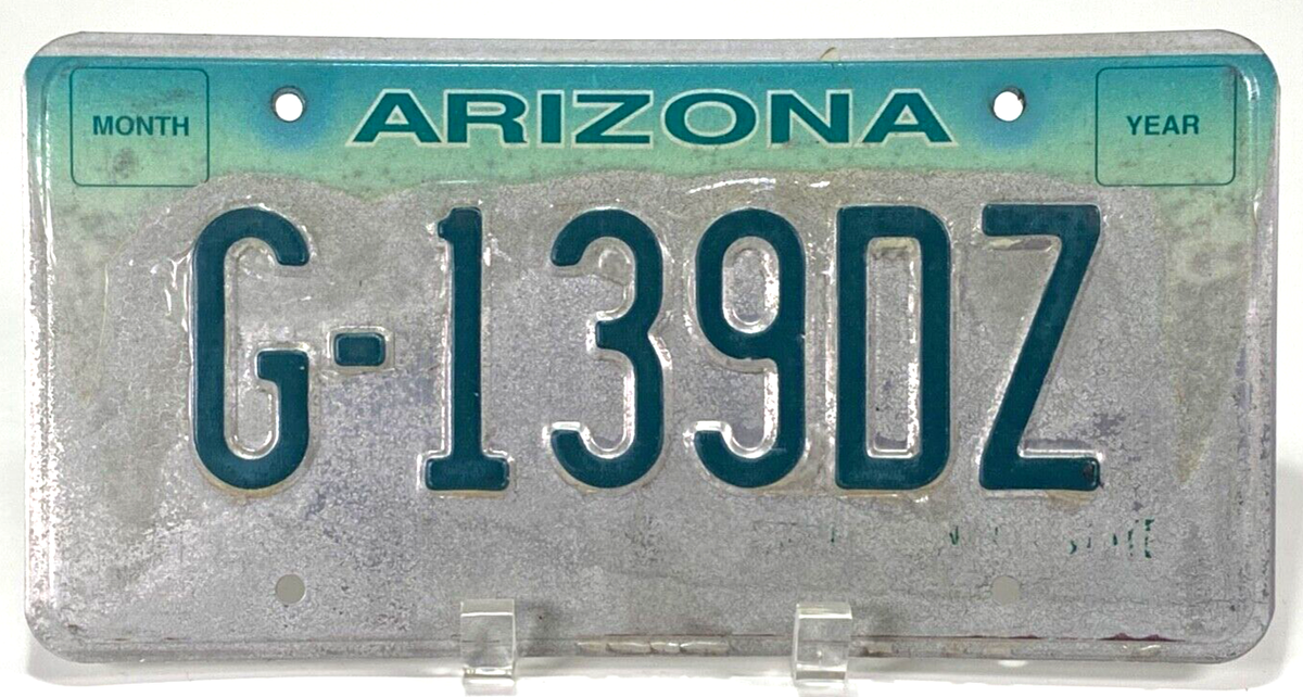 1990's Arizona License Plate - G-139DZ - Grand Canyon State