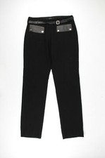 Original Gucci Women Wool Trousers With Belt Black Pants size 40 (W29)