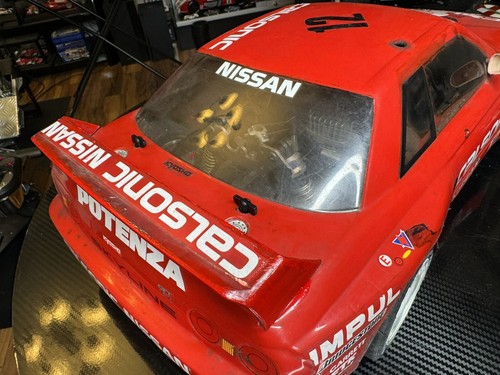 Kyosho 2 speed Skyline GTR Fw02 Discontinued Almost RTR OS Max Bridgestone Tires - Picture 15 of 23