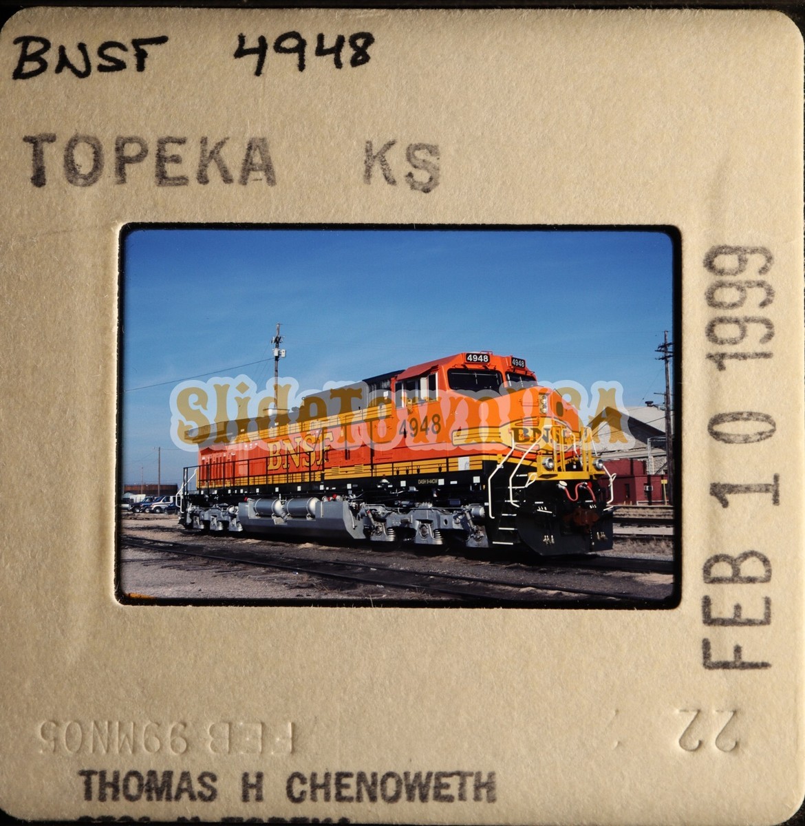 Vtg 1999 Train Slide 4948 BNSF Engine Topeka KS X8J038 | eBay