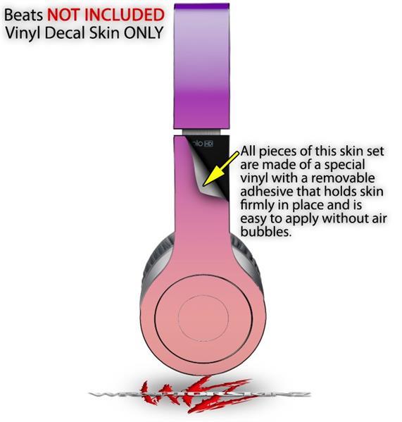 Skin for Beats Solo HD Headphones Smooth Fades Pink Purple by