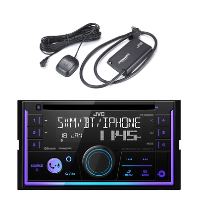 JVC KW-R950BTS Double DIN Bluetooth AM/FM/CD Stereo Receiver, SiriusXM Tuner Kit