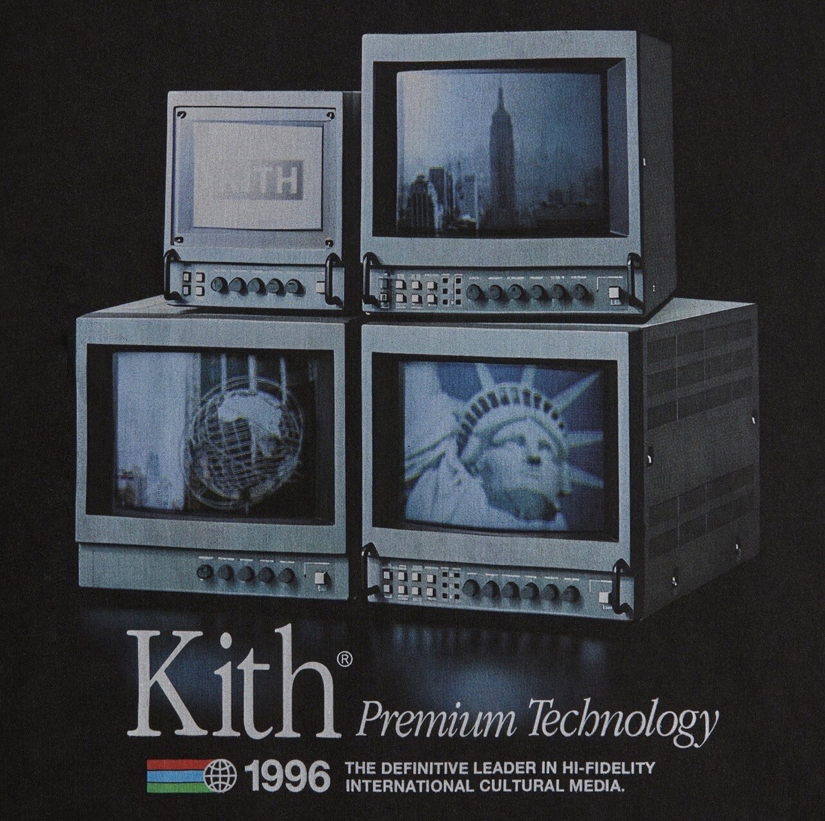 Kith Premium Technology 1996 Vintage Tee Size XL Black Shirt