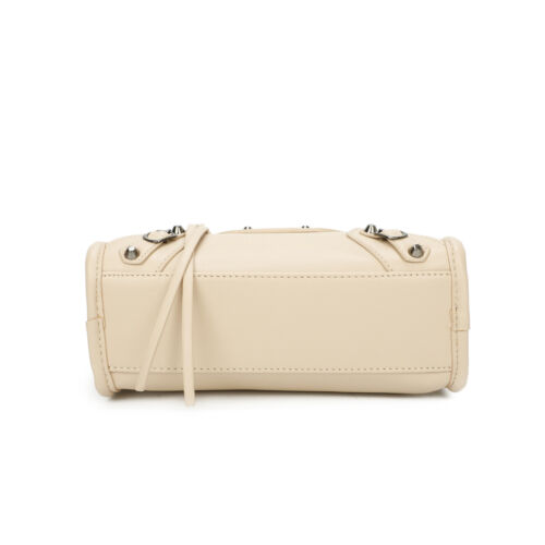 Bolso de mano con mango de doble agarre para mujer grueso diseño con tachuelas convertible 929 - Imagen 5 de 17