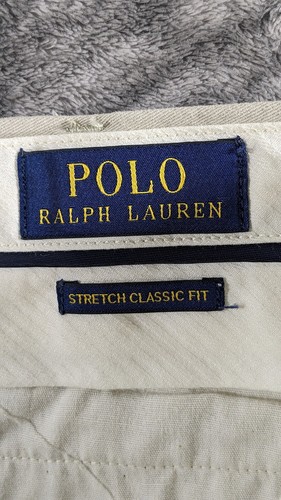 Polo Ralph Lauren Mens Beige Twill Chino Pants Stretch Classic Fit Tall 44T x 35 - Picture 7 of 11