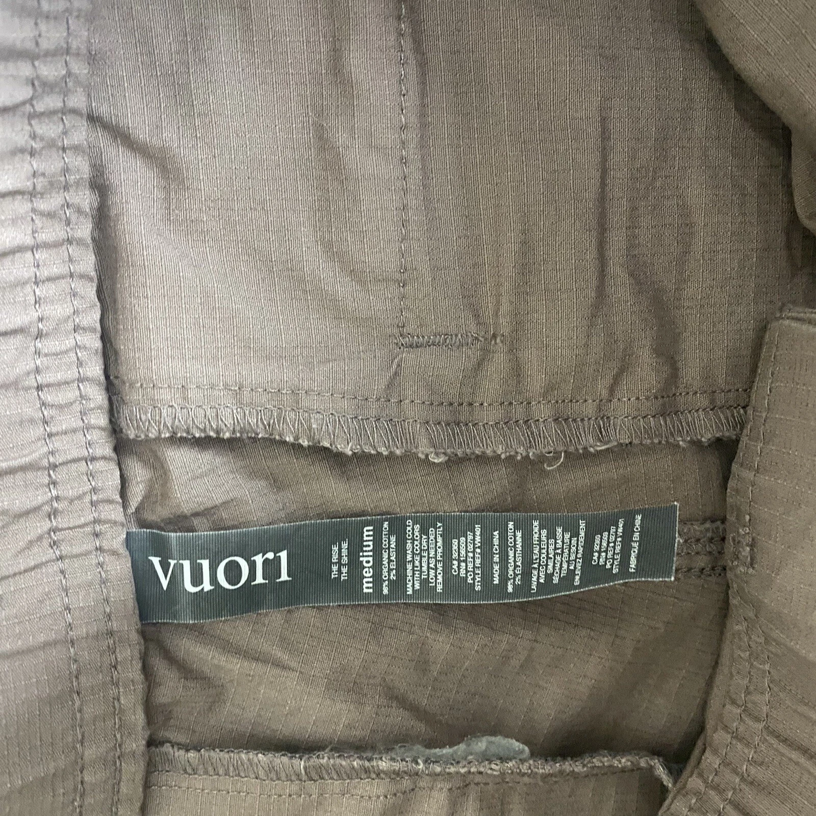 vuori the rise the shine zip pockets pants