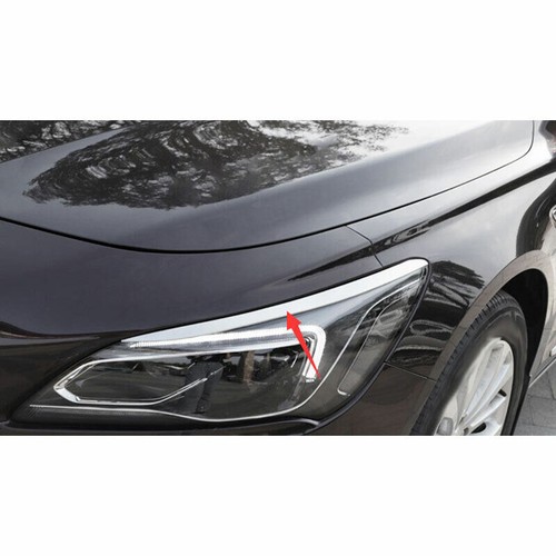Tira de lámpara de faro delantero de acero plateado 2 piezas apta para Buick Lacrosse años 16-19 - Imagen 5 de 7