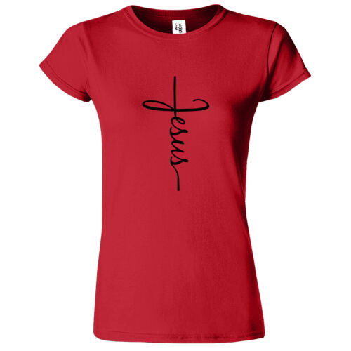 T-shirt Gesù Croce Donna Fede Cristiano Religiosa Bibbia Cristo Chiesa Maglietta Nuova - Foto 20 di 36