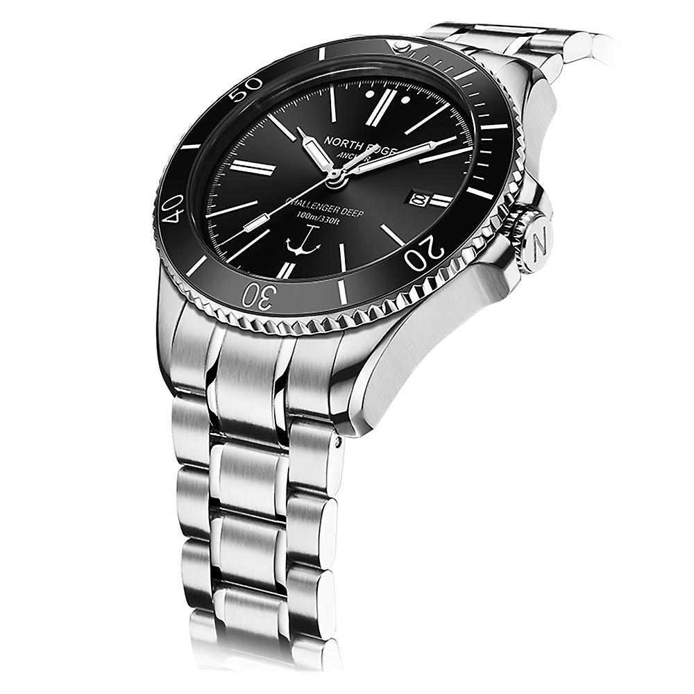 NORTHEDGE ANCHOR 自動巻きダイバーズウォッチ North Edge Automatic Analogue Mechanical Anchor Diver Wrist
