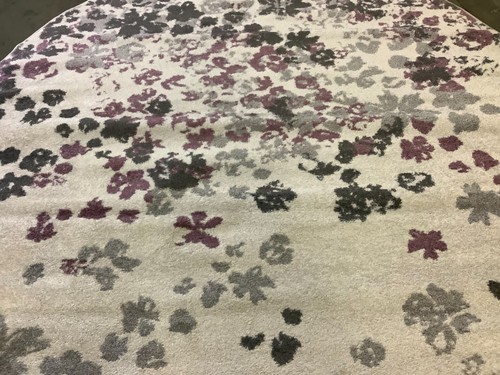 IVORY / PURPLE 8'-0" x 8'-0" Back Stain Rug, Reduced Price 1172668757 ADR115L-8R - Picture 2 of 3