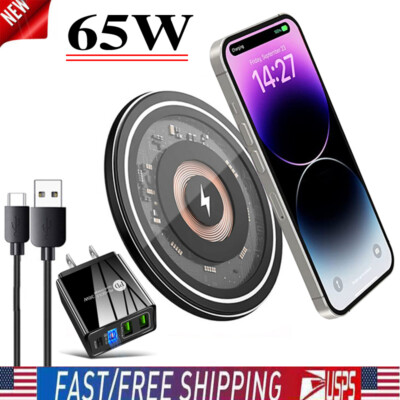65W Wireless Charger Fast Charge Pad For Google Pixel 10 9Pro