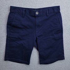 RVCA Weekend Shorts Size 30 x 10 Chino Cotton Stretch Blue Mens