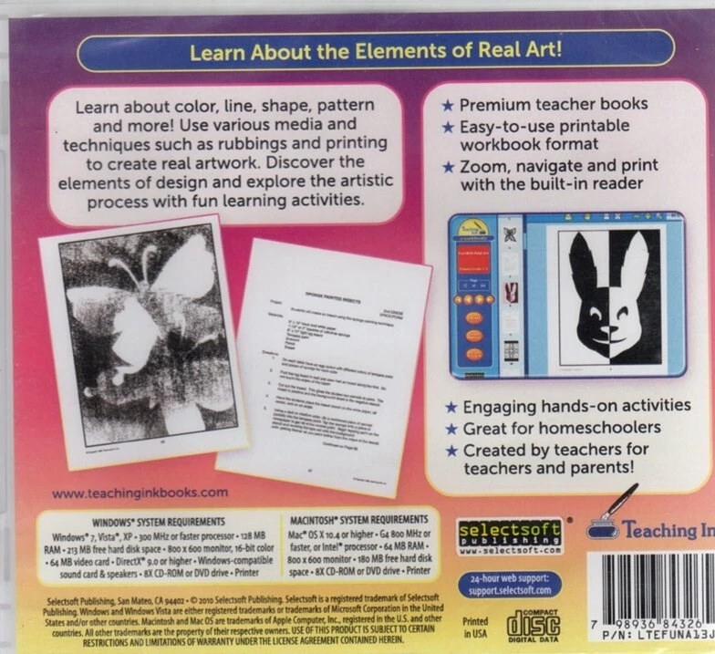 Fun With Real Art (Primary Grades 1-3) (CD, 2010) Win/Mac - NEW in Jewel Case - Image 2 of 2