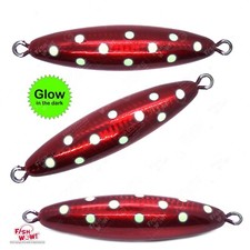 3pcs tuna Eddie Bomb 450g Through wire Bluefin Vertical heavy bft flat fall Glow