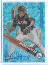 RARE 2018 BOWMAN TEK JORGE GUZMAN AUTOGRAPH CARD #PTH-JG ~ 01/75 UNIQUE