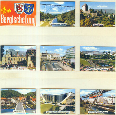 Lot of 9 Match Label Series 38b - The Bergisches Land