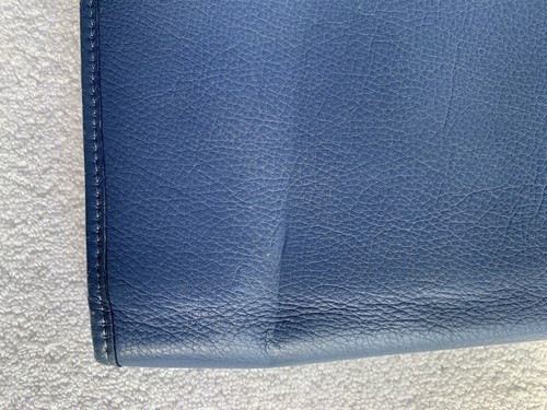 Franklin Covey Planner Cover Genuine Leather Portfolio Notebook Snap Front Blue - Picture 14 of 15